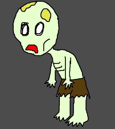 This zombie feels mildly inconvenienced by having been poisoned.